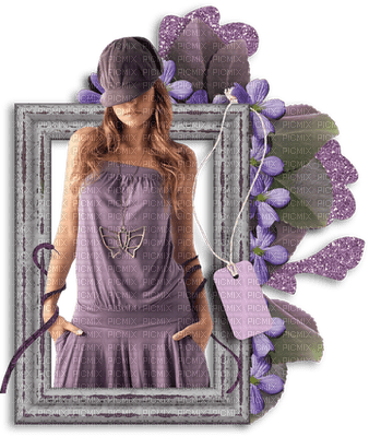 Kaz_Creations Woman Femme Purple Deco - 免费PNG
