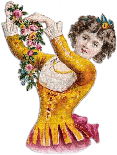 soave woman vintage spring victorian flowers rose - ilmainen png