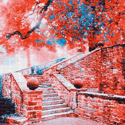 soave background animated autumn vintage stairs - 免费动画 GIF