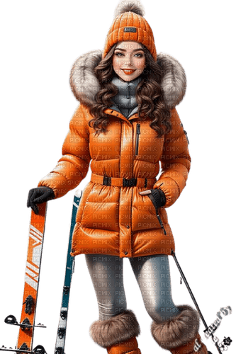 loly33 femme hiver ski - 無料png