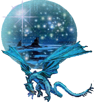 dragon bleu - Gratis animerad GIF