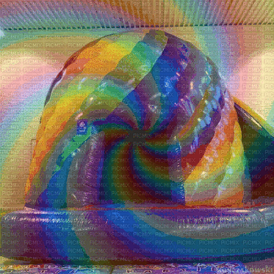 Rainbow Bouncy Castle - Gratis animeret GIF