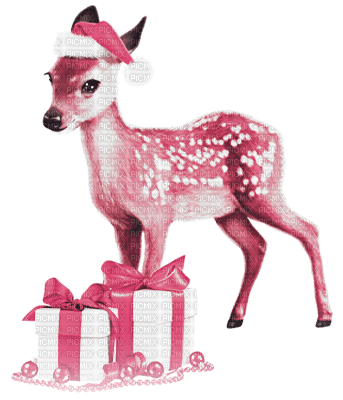 soave deco animals christmas winter deer gift box - 免费PNG