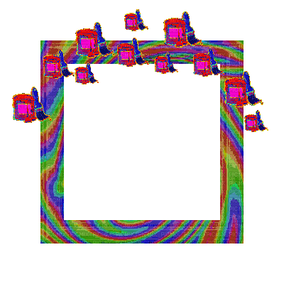 Small Rainbow Frame - Besplatni animirani GIF
