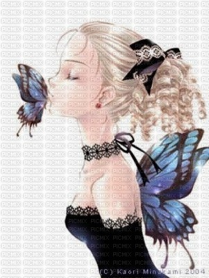 fille papillon mangas - ücretsiz png