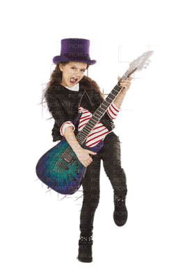 Kaz_Creations Baby Enfant Child Girl Guitar - png gratuito