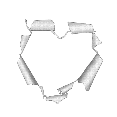 Heart scrapped paper deco [Basilslament] - zdarma png