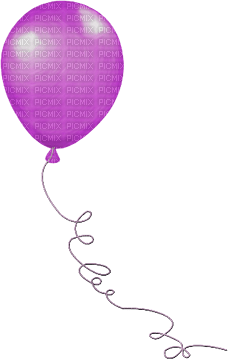 soave deco birthday balloon purple - бесплатно png
