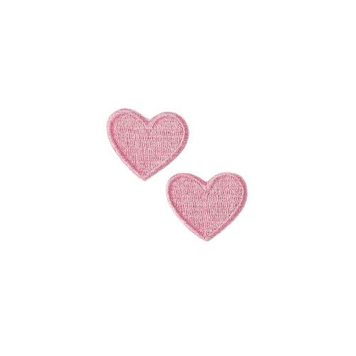 embroidered patch pink hearts cute - ingyenes png