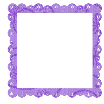 Kaz_Creations Purple Flower Frame - PNG gratuit