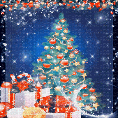 soave background animated  christmas winter tree - Бесплатный анимированный гифка