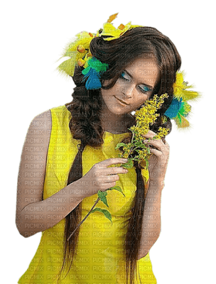 Kaz_Creations Woman Femme Yellow - безплатен png