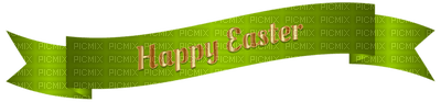 Kaz_Creations Easter Deco Banner Text Happy Easter - Free PNG