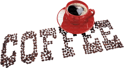 cafe  coffee  cup text deco tube beans kaffee tasse red - zdarma png