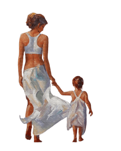 loly33 mère enfant aquarelle - Free PNG