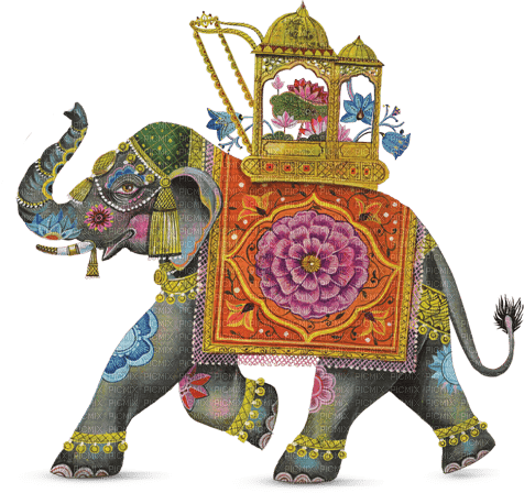 dolceluna summer deco elephant indian - ücretsiz png