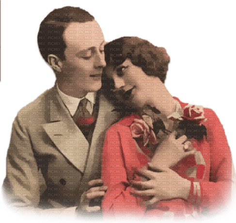 soave couple vintage flowers pink brown - zadarmo png