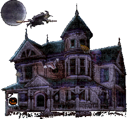 Halloween haunted house - Ingyenes animált GIF