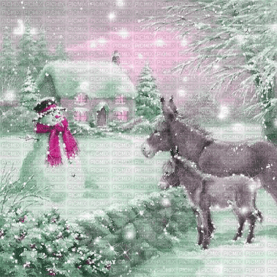 kikkapink background christmas winter animated - Zdarma animovaný GIF