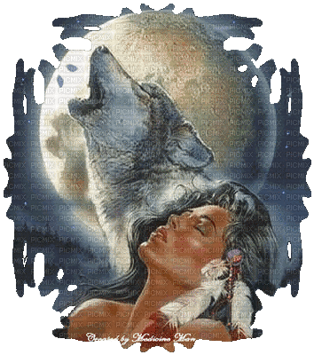 American Indian woman bp - Besplatni animirani GIF