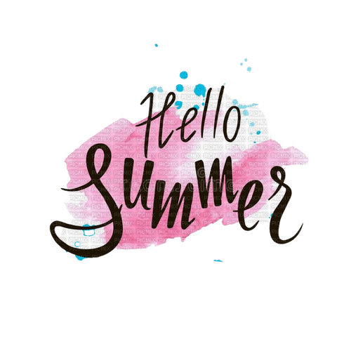 hello summer text - darmowe png