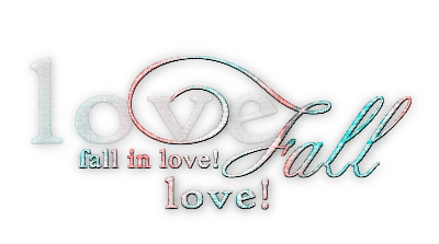 soave text love fall in  pink teal - PNG gratuit