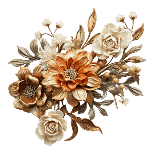 brown flower fall autumn rox - безплатен png