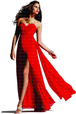red dress woman - png ฟรี