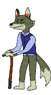 Dobie Leaning on a Cane - 無料png