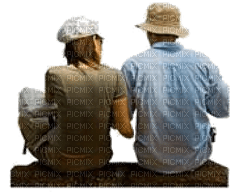 COUPLE SITTING - Free PNG
