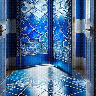 Blue Shiny Corridor - png gratis