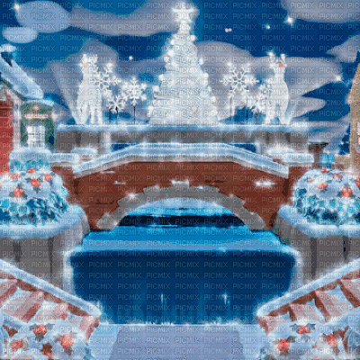 Christmas Winter Background - Бесплатный анимированный гифка