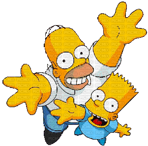homer and bart the simpsons - Free animated GIF