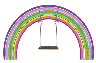 Kaz_Creations Rainbow Rainbows Swing - Free PNG