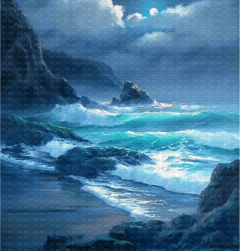 Rena Hintergrund blau Meer Wasser - 無料png