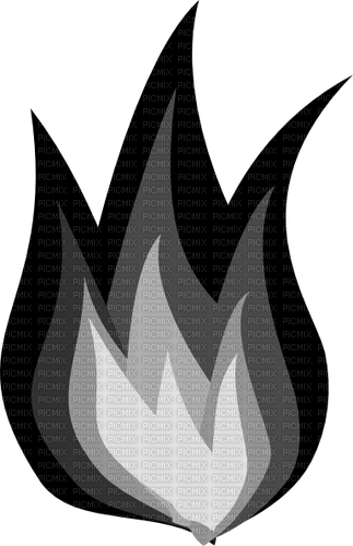 Black and White Flame - 無料png