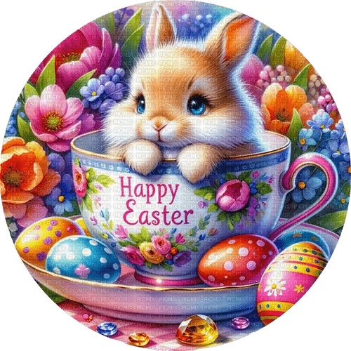 Happy Easter Bunny - PNG gratuit