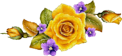 rose jaune - Gratis animeret GIF