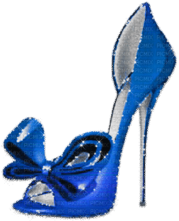 soave deco fashion animated shoe blue - Безплатен анимиран GIF
