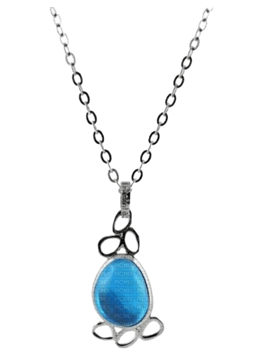 Light Blue Necklace - By StormGalaxy05 - png ฟรี