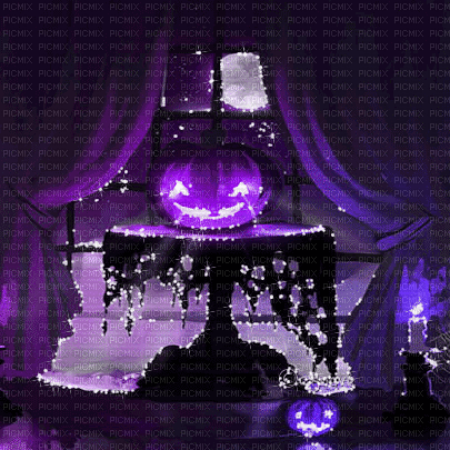 soave background animated halloween pumpkin room - Δωρεάν κινούμενο GIF