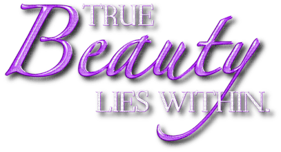 True Beauty lies Within.Text.White.Purple - 無料png