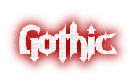 Y.A.M._Gothic text red - nemokama png