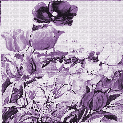 Y.A.M._Summer background flowers purple - GIF animasi gratis