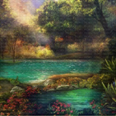 loly33 painting fond paysage - darmowe png