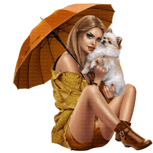 fall autumn leaf leaves woman femme - 免费PNG