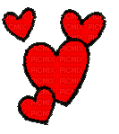 Coeurs rouges - Бесплатни анимирани ГИФ