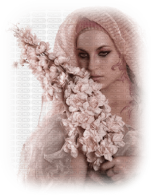 mujer y flores by EstrellaCristal - png gratuito