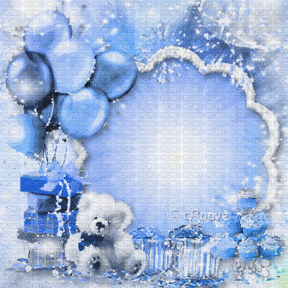 soave background animated birthday  gift blue - Ücretsiz animasyonlu GIF
