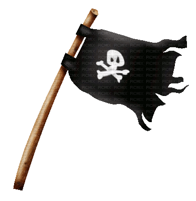 pirate flag (created with gimp) - GIF animé gratuit